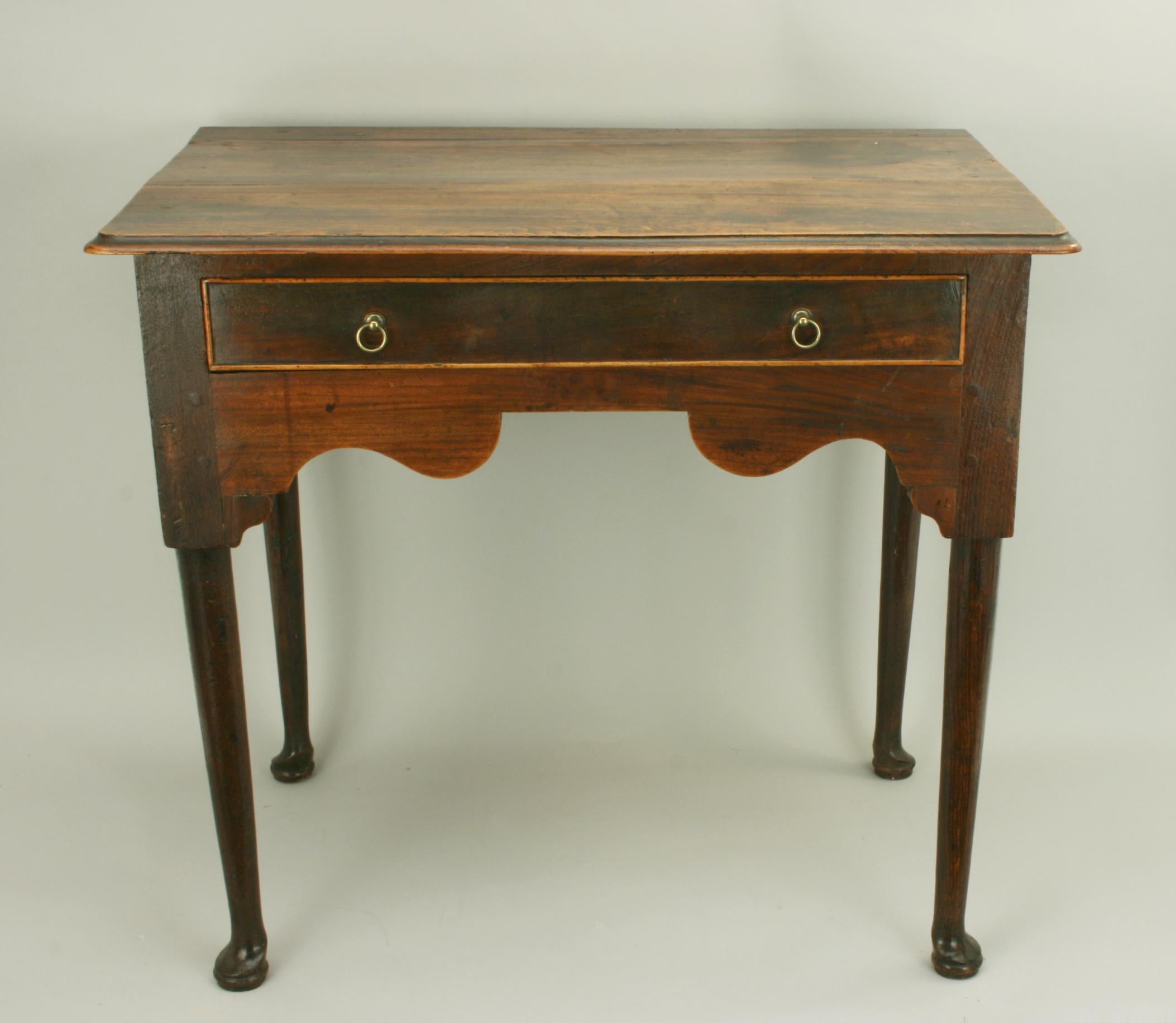 English Elm Low Boy Side Table 1780 For Sale