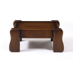 Sgabello basso in olmo, Francia, anni '50