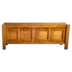 Buffet en orme Maison Regain:: France:: années 1970 Buffet en orme Maison Regain:: France:: années 1970