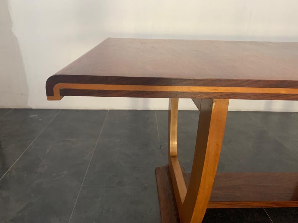 Orme Table de salle à manger en orme et érable, années 1940 en vente