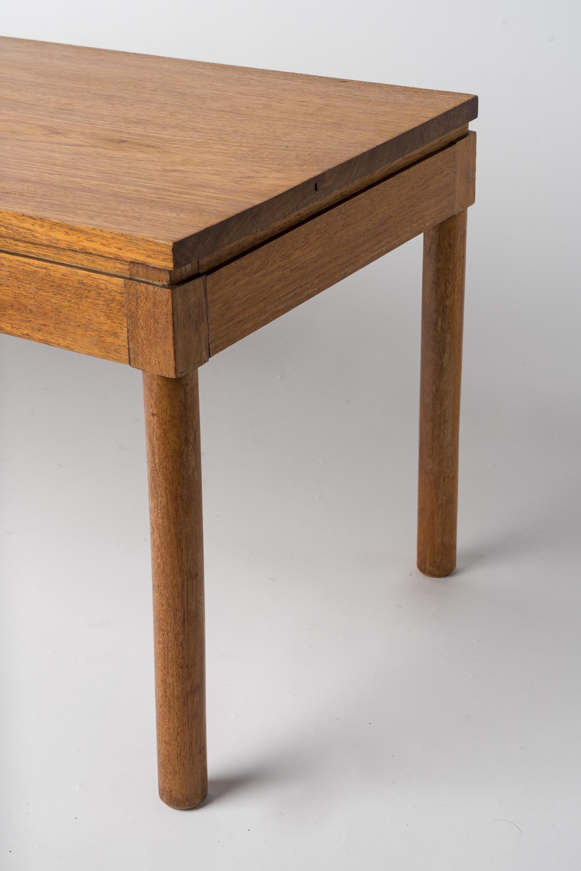 Mid-20th Century Elm Minimalist Coffee Table by Pierre Gautier Delaye - France 1960's For Sale