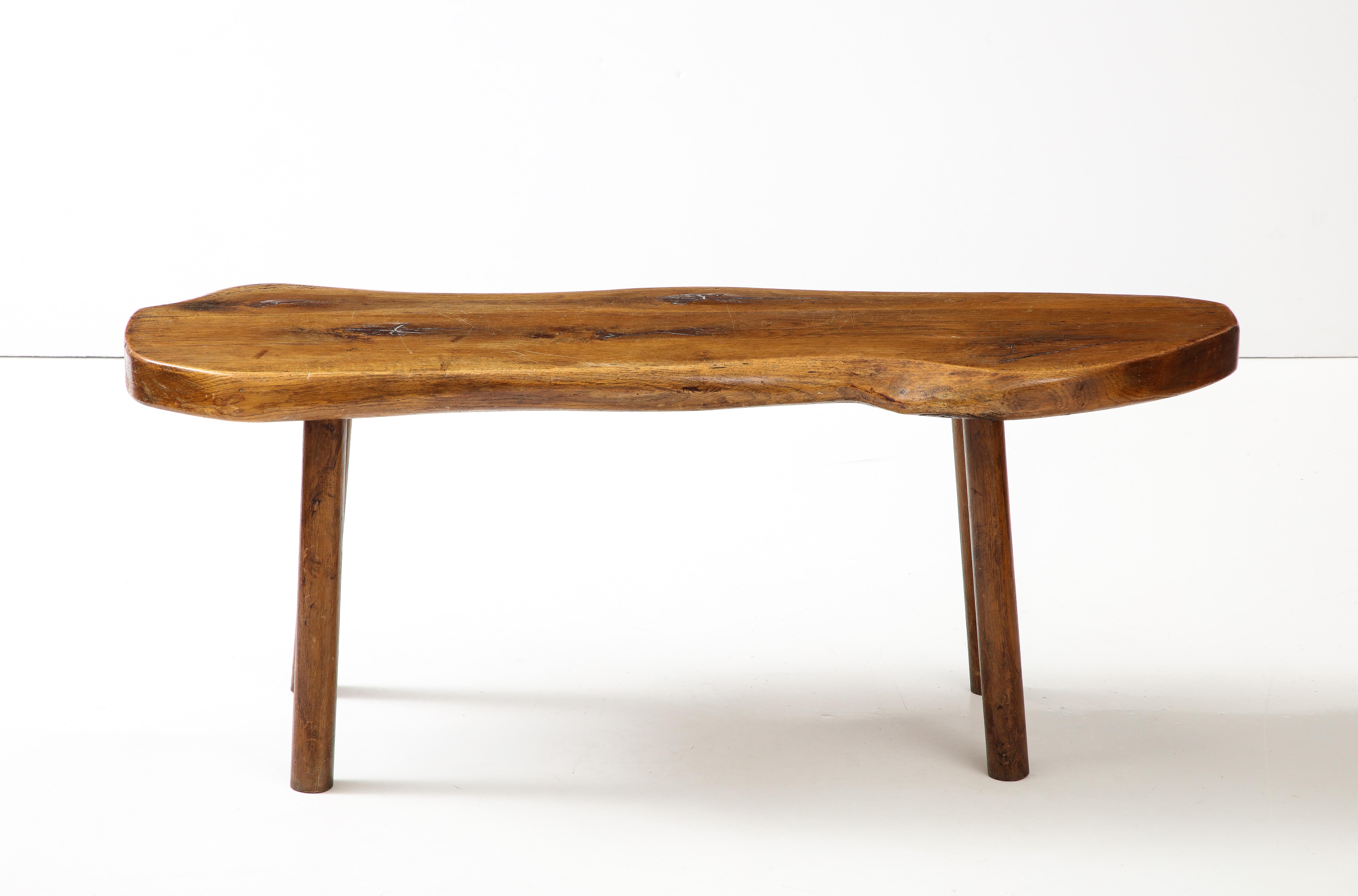 Beautiful Old Table - lovely round legs and great piece of natural unforced wood