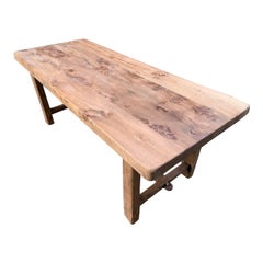 Elm Normandy Thick Top Pale Rustic Farmhouse Table