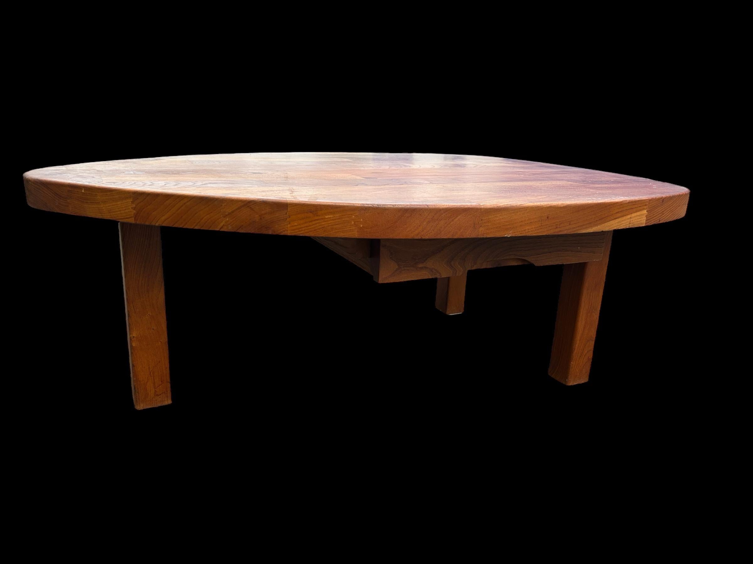 elm ovoid coffee table  For Sale 3