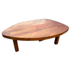 Retro elm ovoid coffee table 