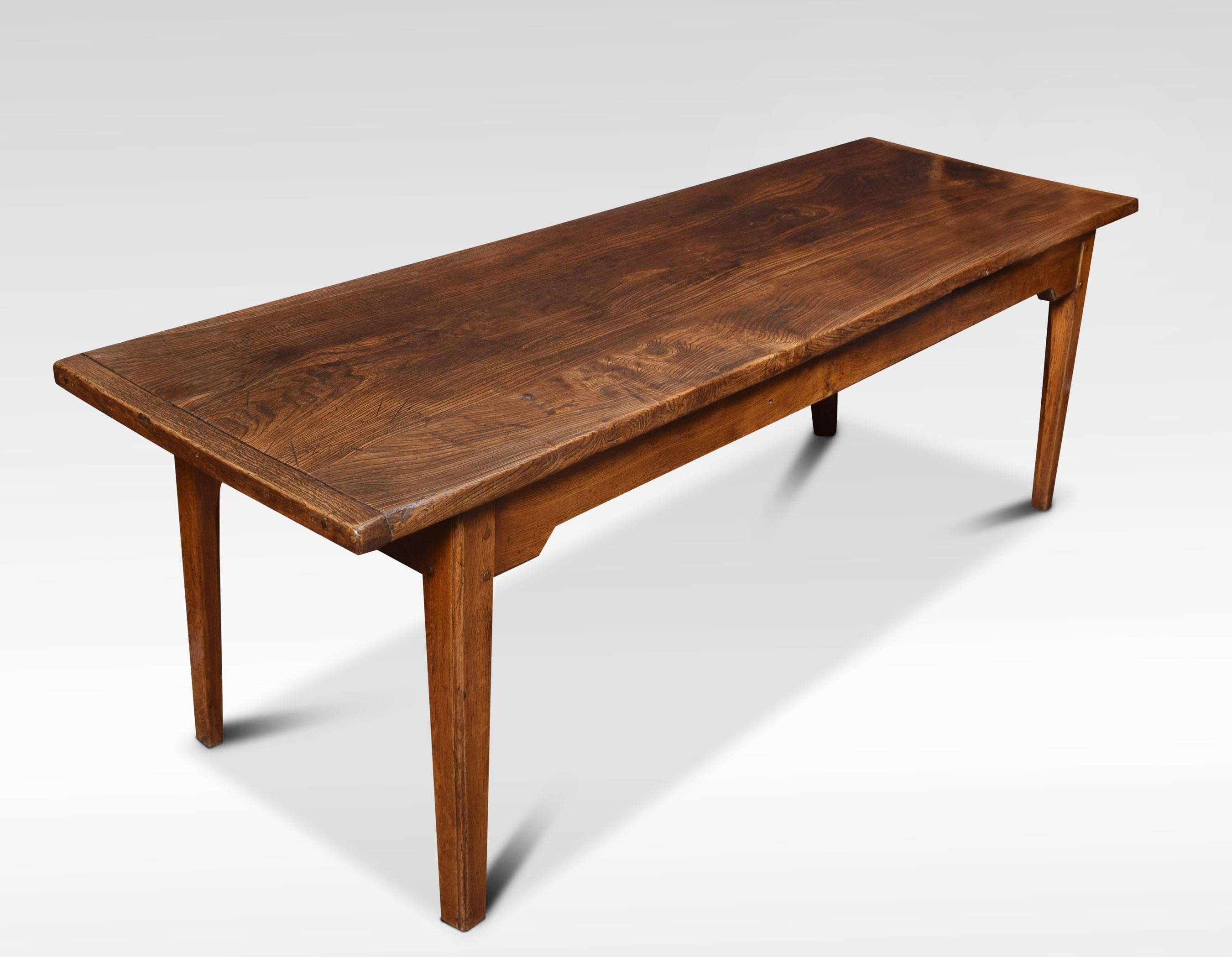 Elm Plank Top Refectory Table 1