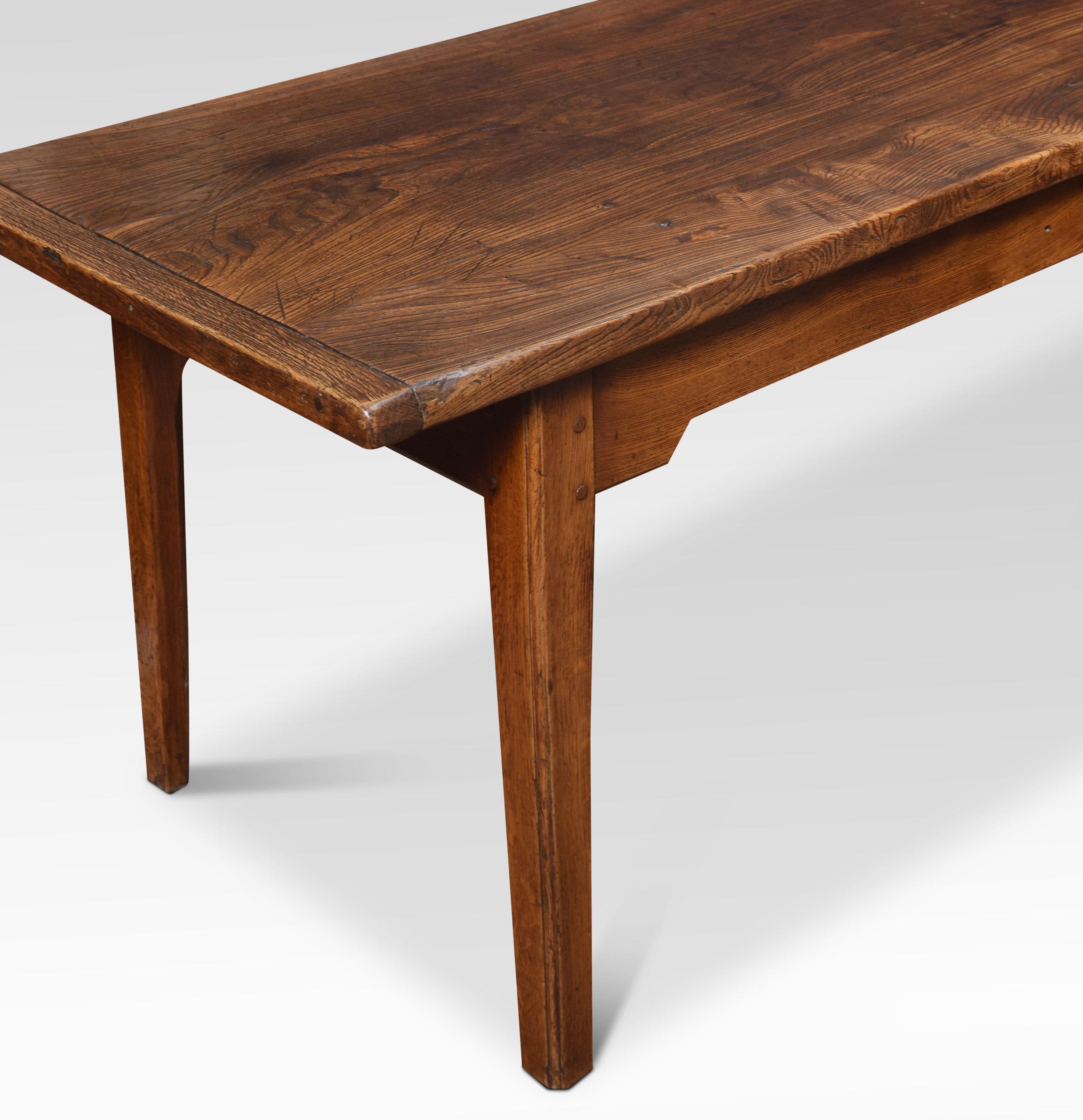 Elm Plank Top Refectory Table 2