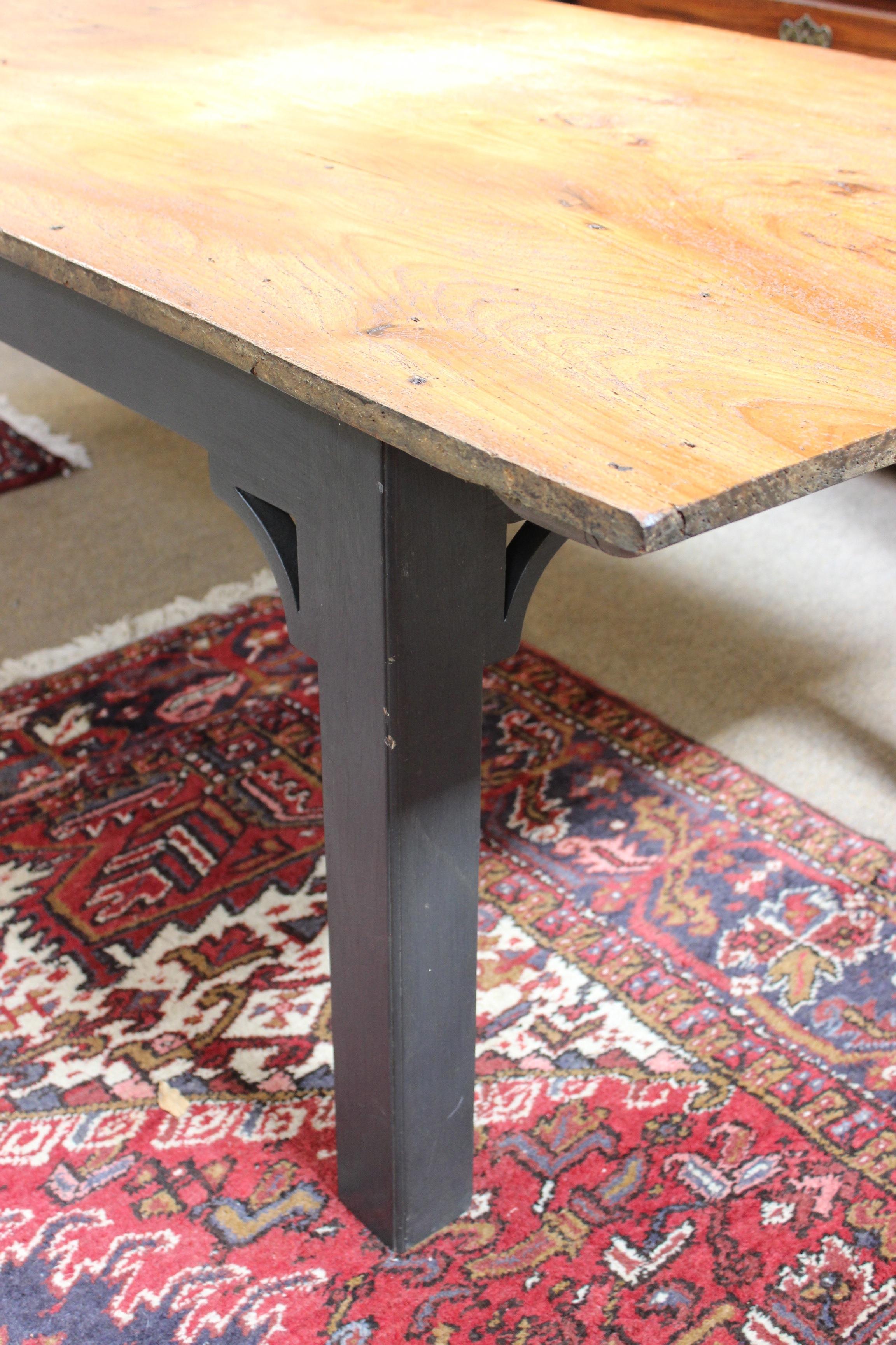 Unknown Elm Refectory Table For Sale
