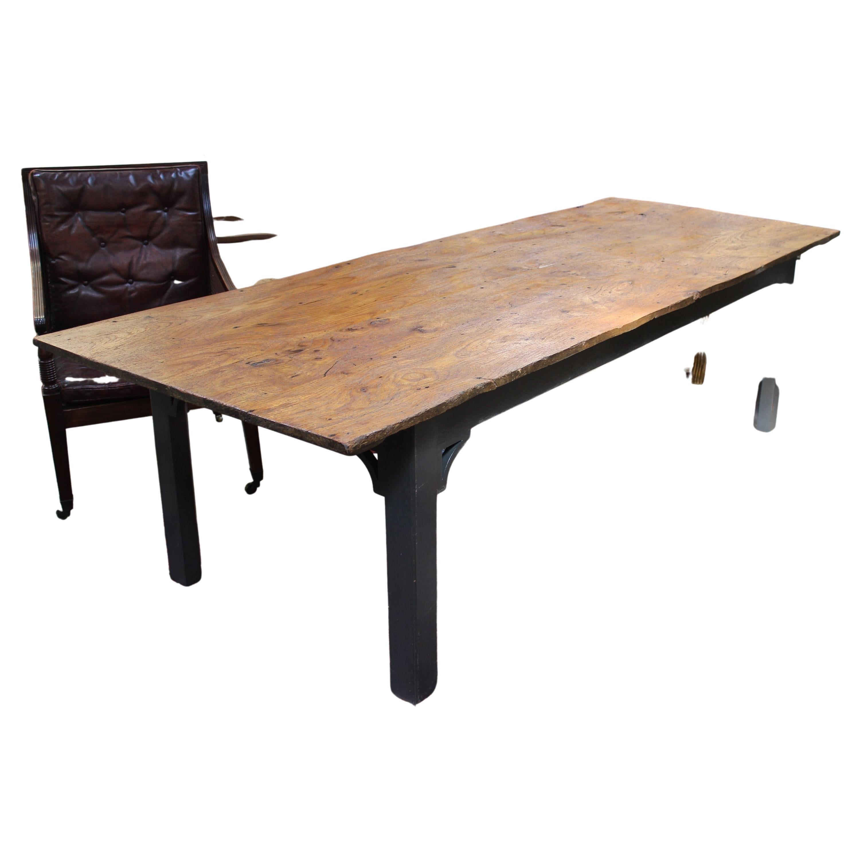 Elm Refectory Table For Sale