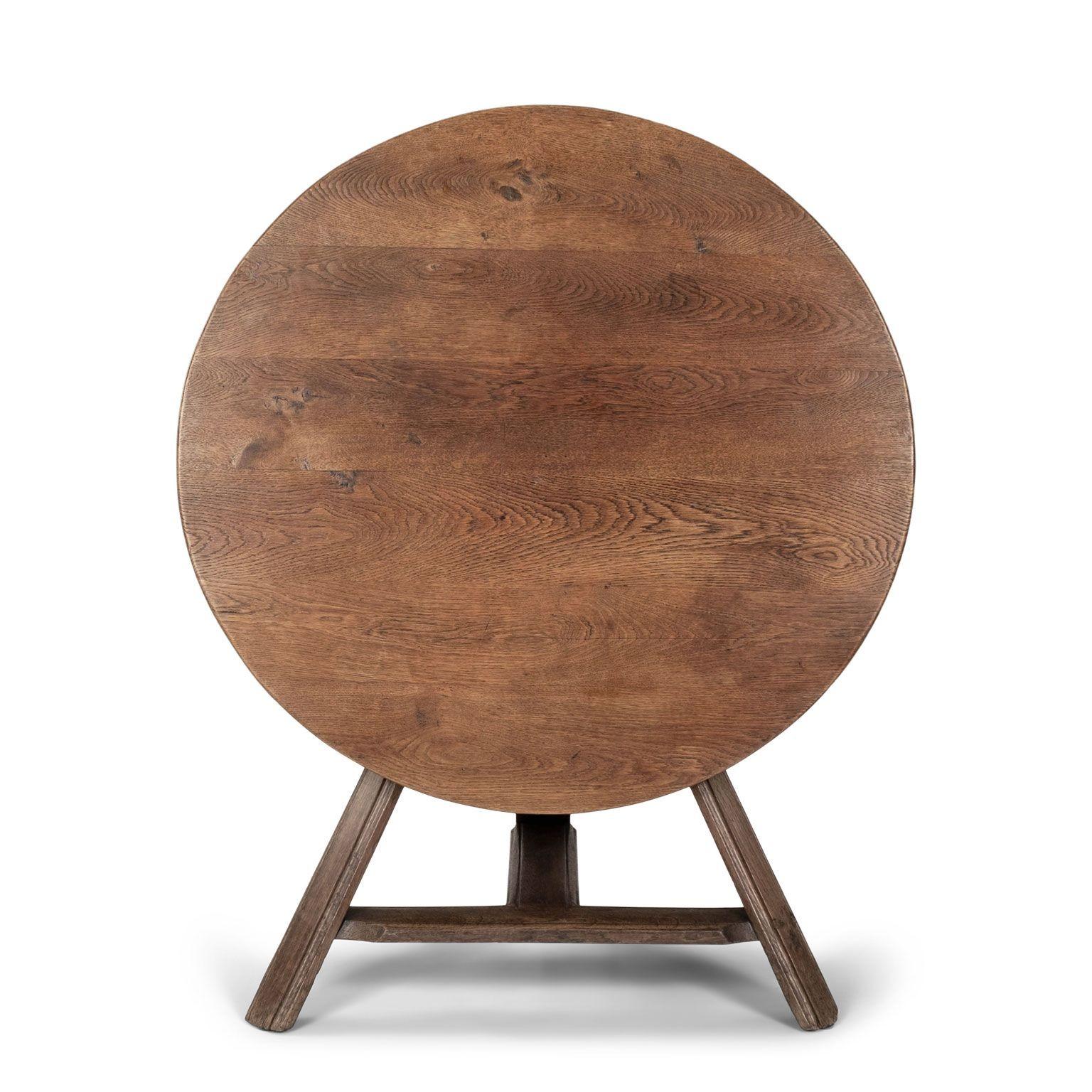 Elm Round Dutch Tilt Top Table 6