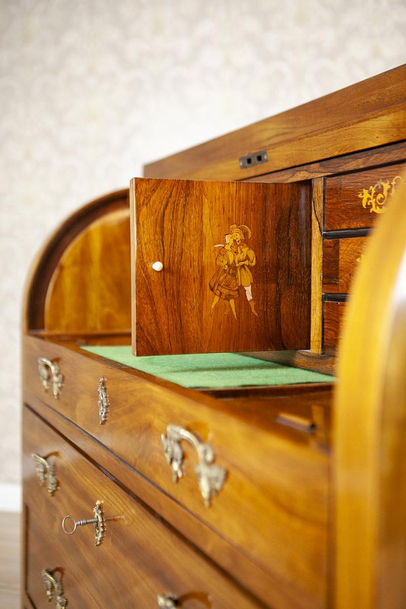 Secretario antiguo de madera de olmo de 1840 en venta 3