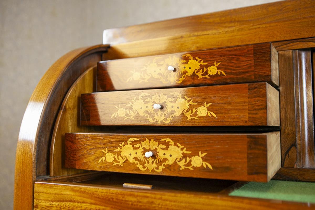 Secretario antiguo de madera de olmo de 1840 en venta 5