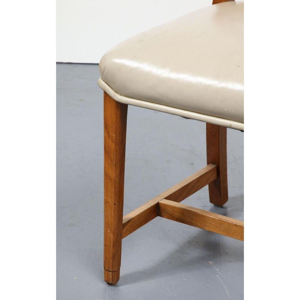 Chaise d'appoint en orme et cuir d'art avec dossier en bois, Suède, vers 1950 en vente 4