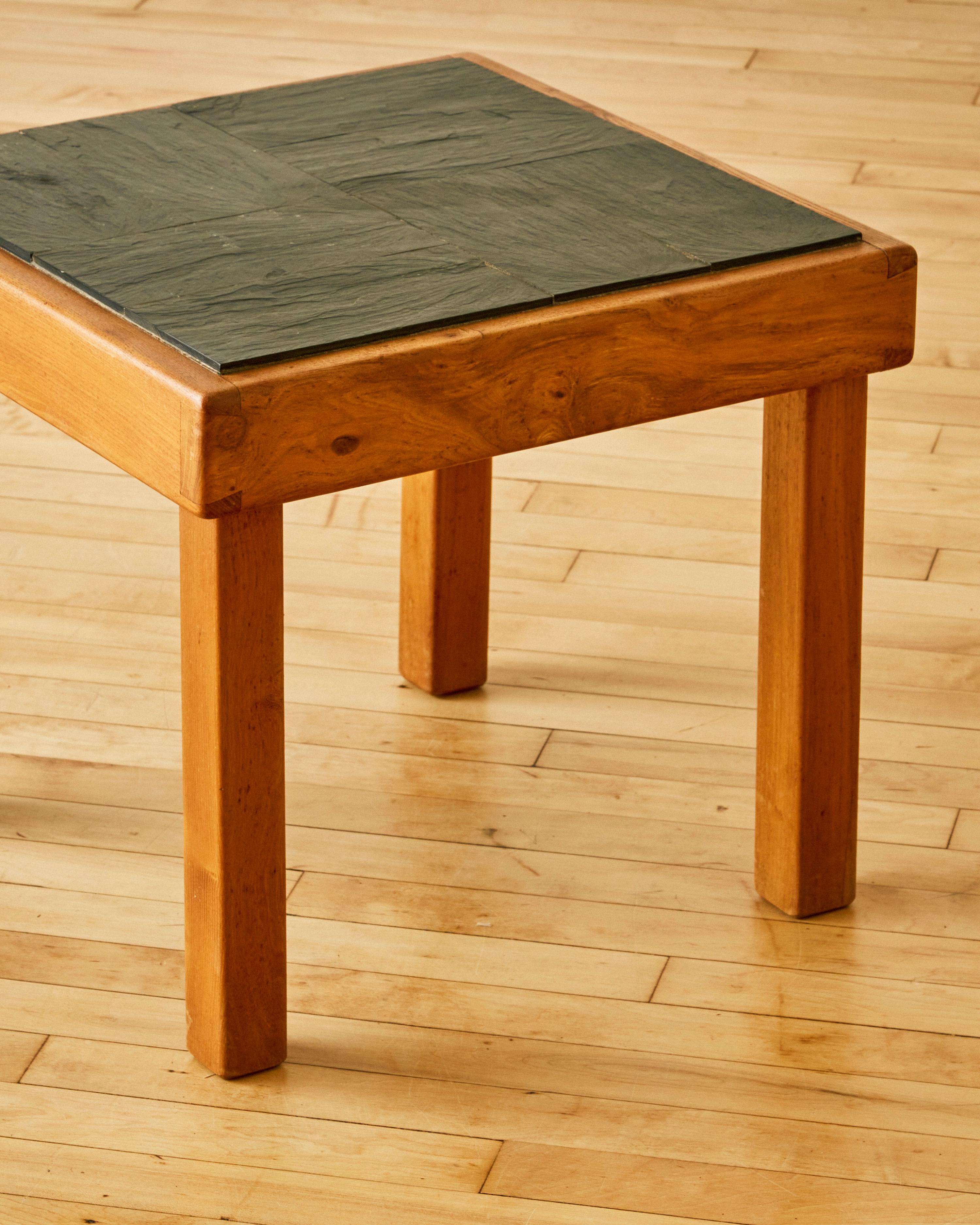 Mid-Century Modern Elm side table by Pierre Chapo for Maison Regain For Sale