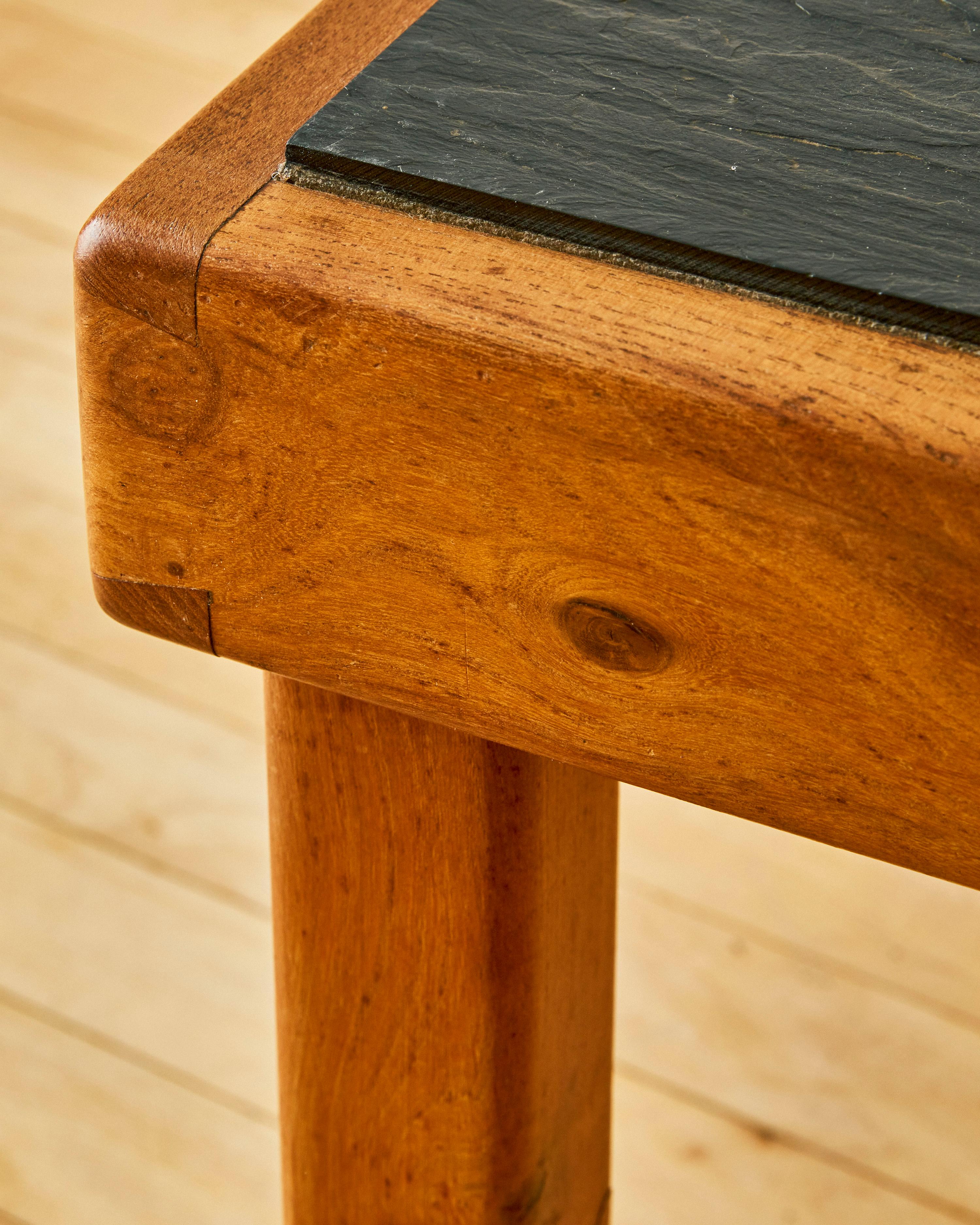 20th Century Elm side table by Pierre Chapo for Maison Regain For Sale