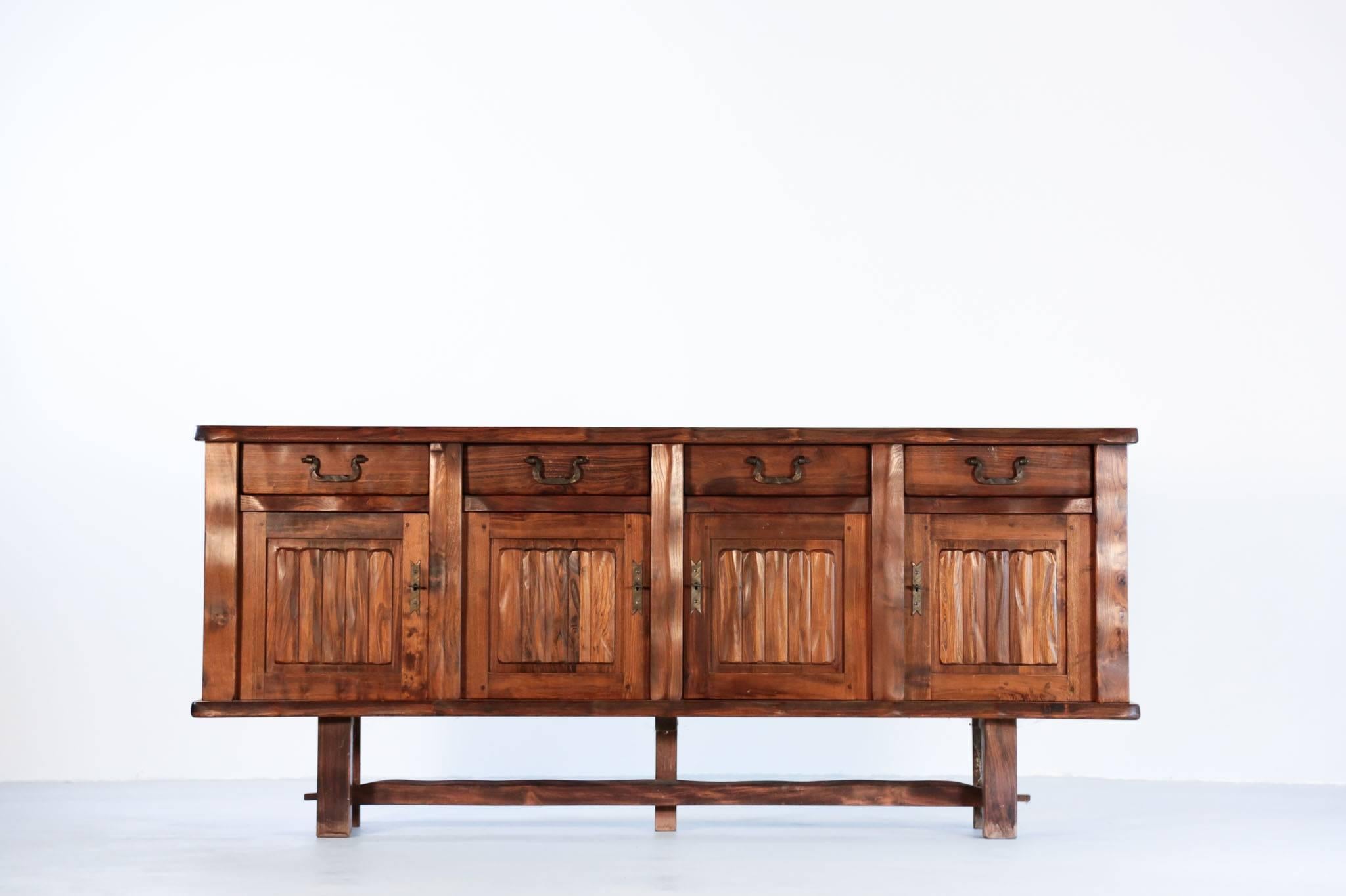 Finnish Elm Sideboard by Olavi Hanninen, 1960s For Sale