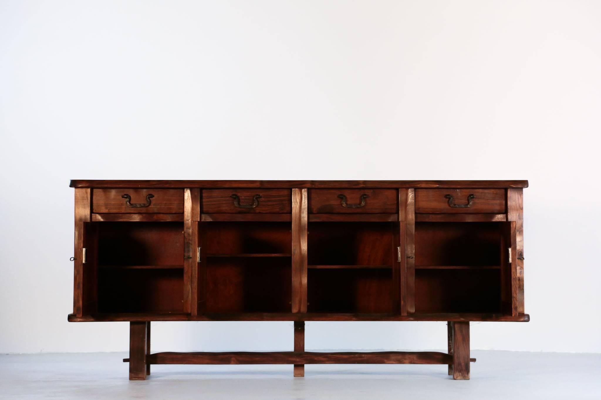 Elm Sideboard by Olavi Hanninen, 1960s For Sale 1