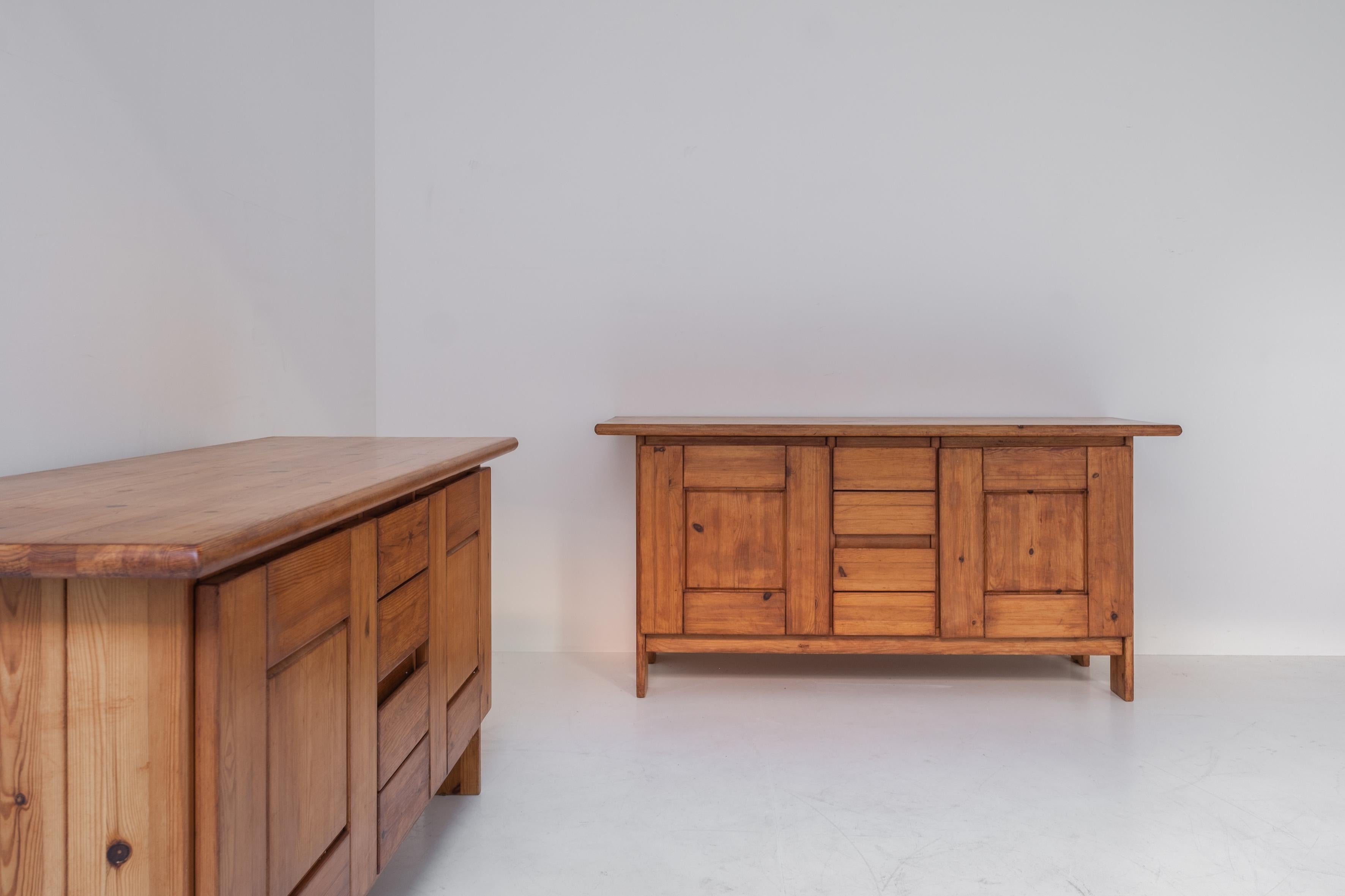 Mid-20th Century Elm Sideboard in the Manner of Pierre Chapo, France, 1960s
