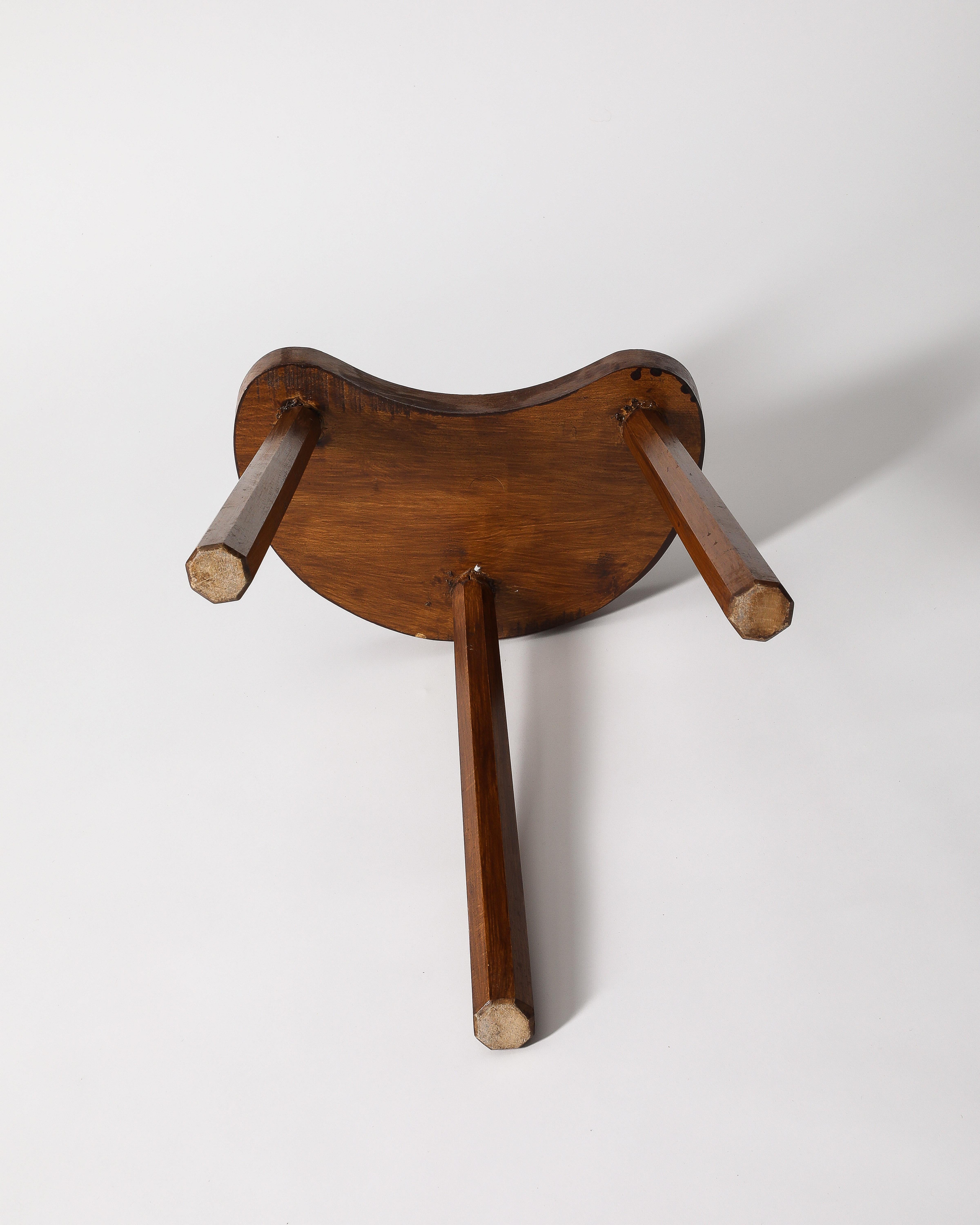 Taburete de olmo, Francia, c. 1960 en venta 9