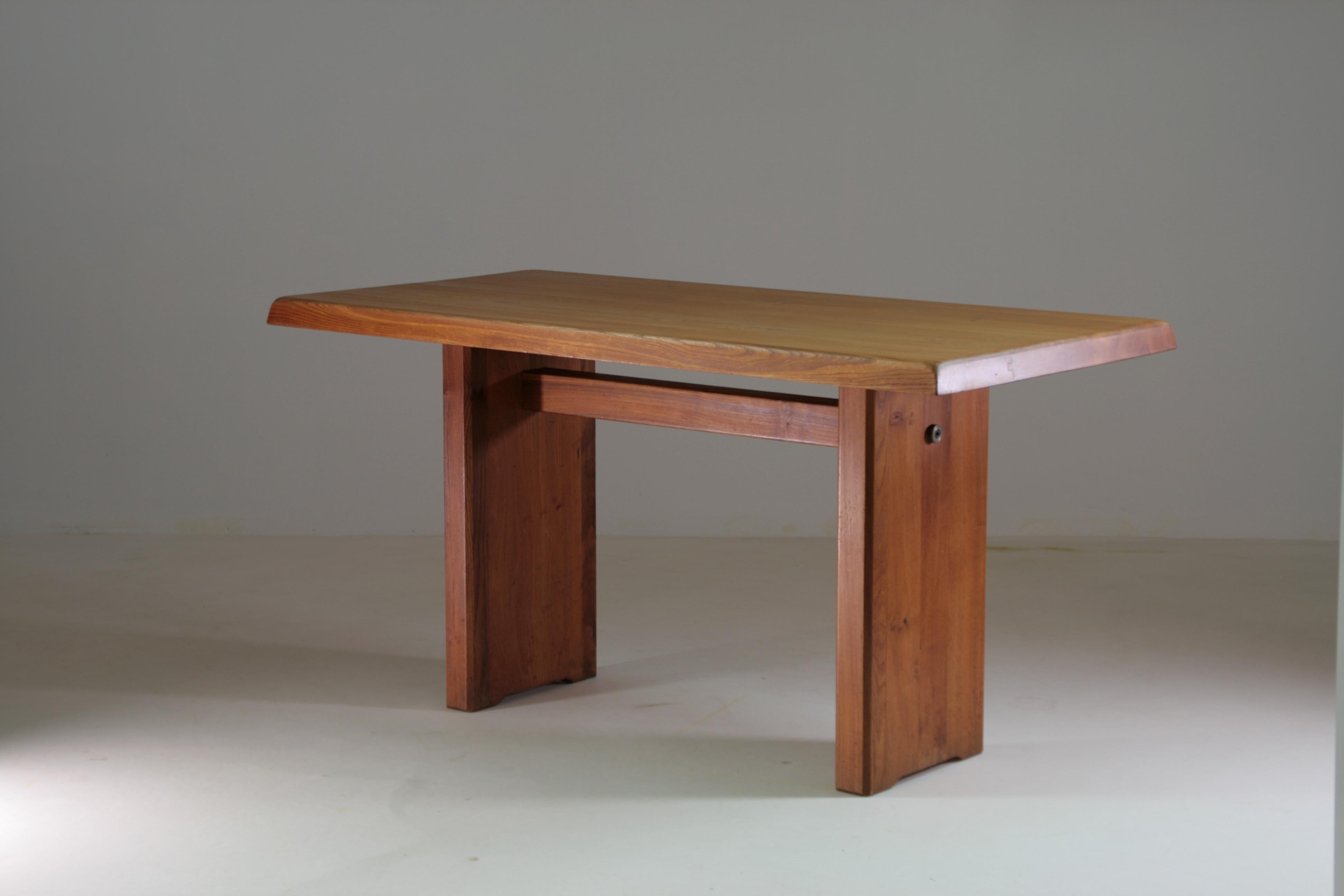 Elm Table Model T14a by Pierre Chapo from the 1960s, France For Sale 5