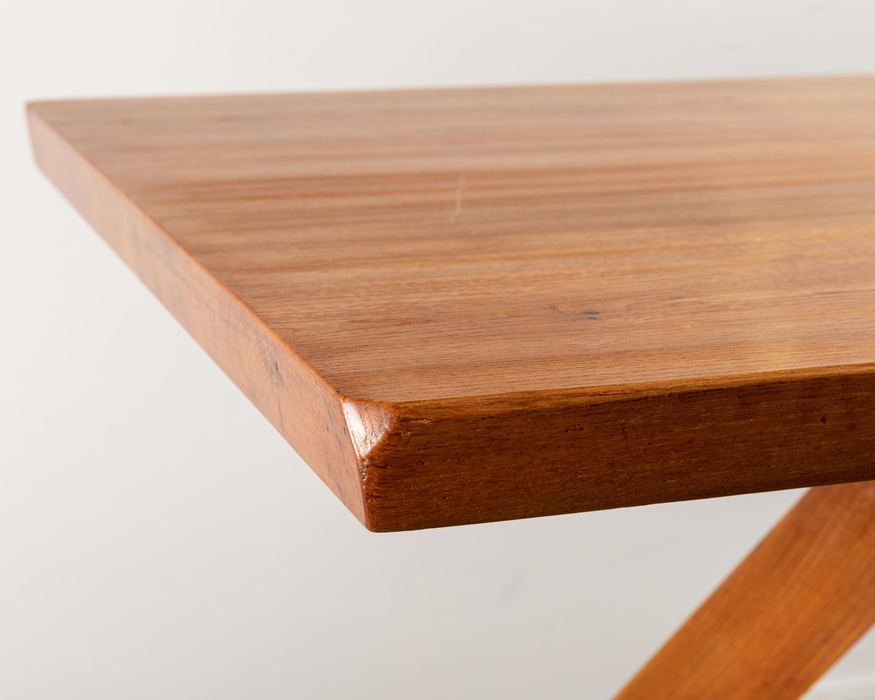 French Elm Table, Model T27A by Pierre Chapo