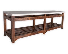 Elm Textile Rack with Weathered Limestone Top