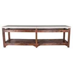 Elm Textile Rack with Weathered Limestone Top