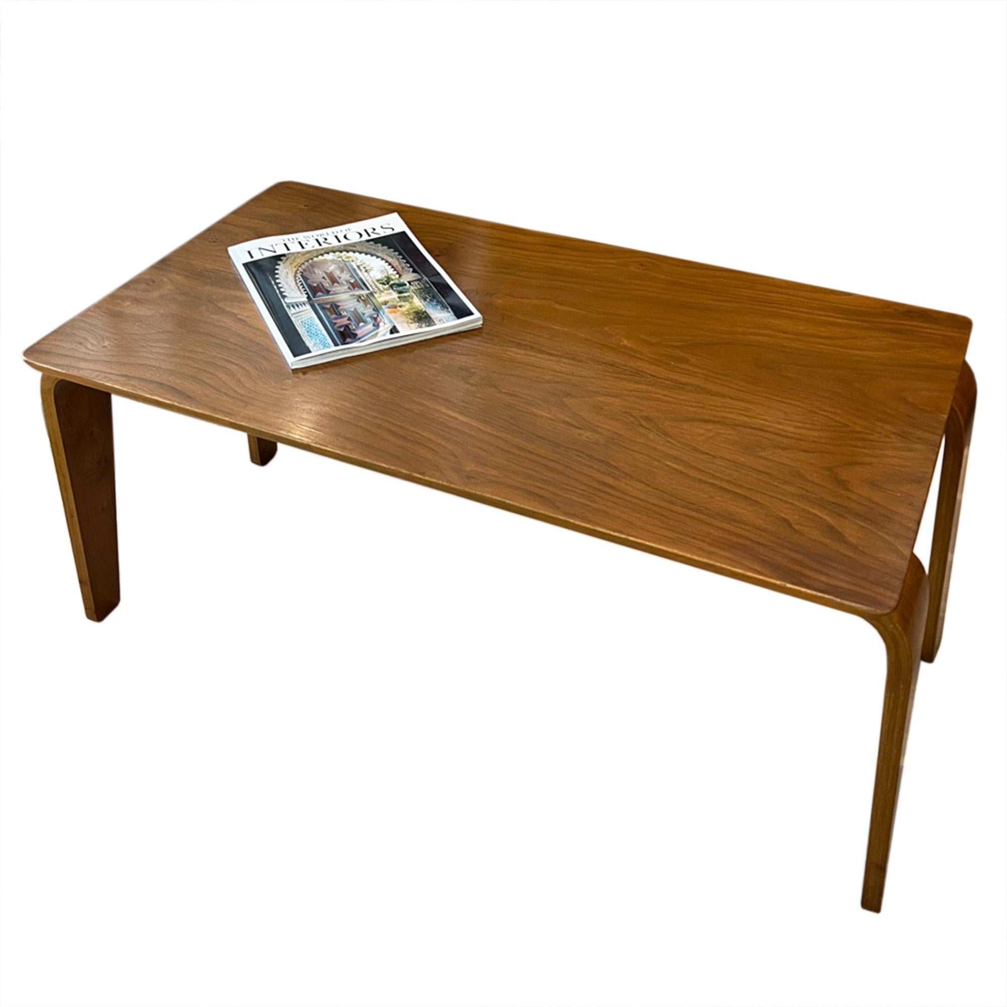 British Elm Veneered Bent Ply Coffee Table Designed by Eric Lyons for Tecta For Sale
