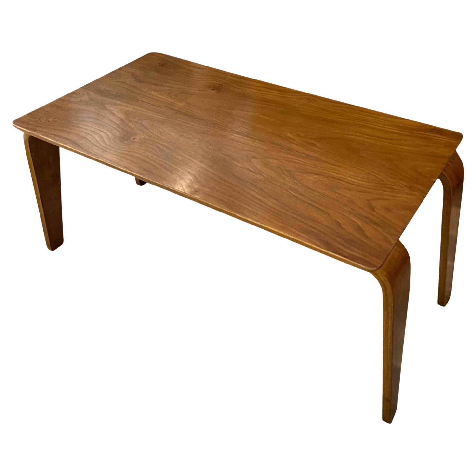 Elm Veneered Bent Ply Coffee Table Designed by Eric Lyons for Tecta For Sale