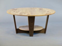 Round Coffee Table Elm Walnut Thomas Throop Black Creek Designs Made to Order