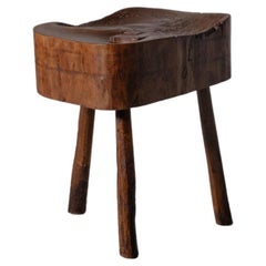 Elm Wood Chopping Block Table