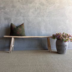 Elm Wood Skinny Bench #A32