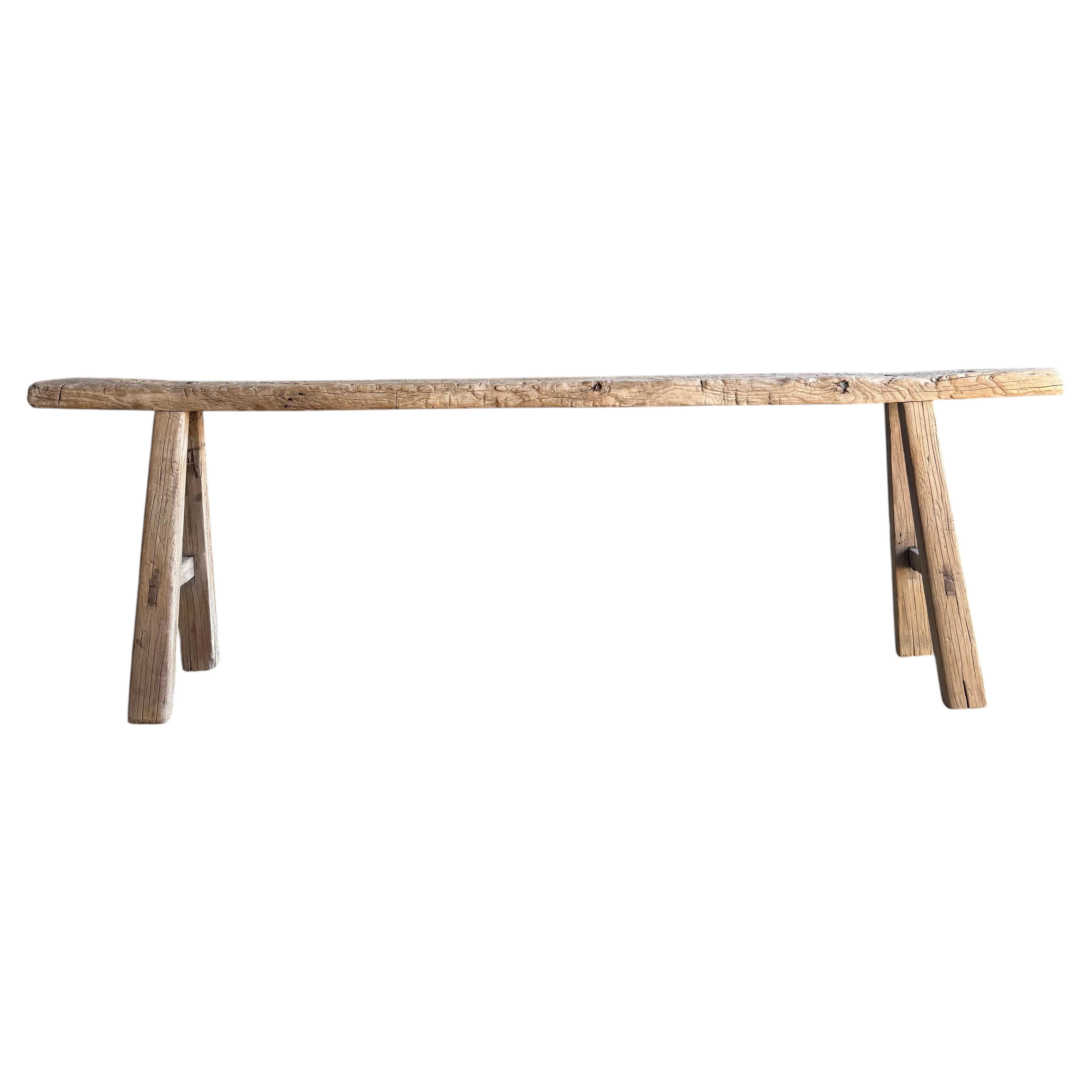 Banco de madera de olmo #D37
