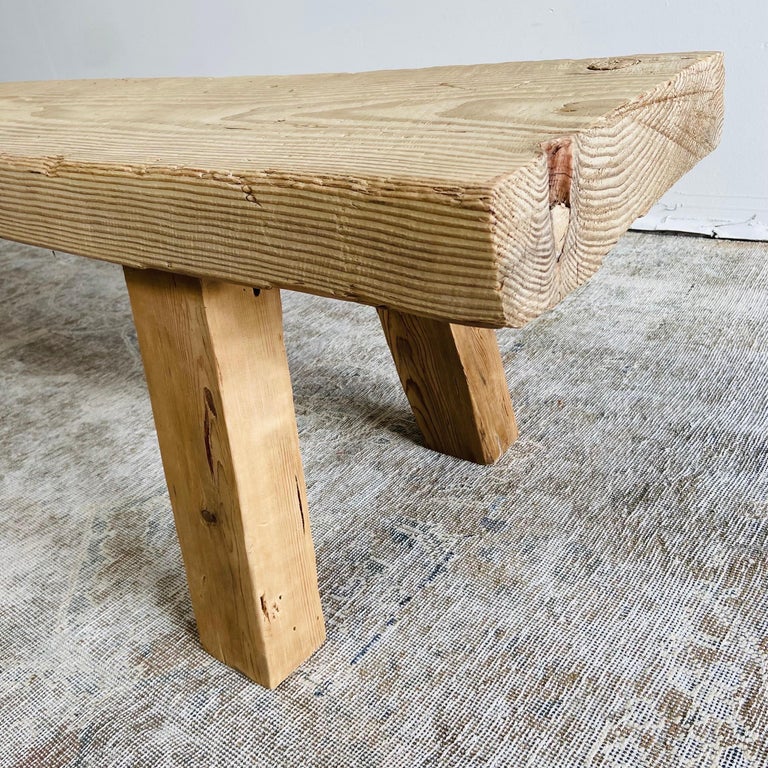 Elm Wood Wide Seat Bench or Coffee Table For Sale at 1stDibs