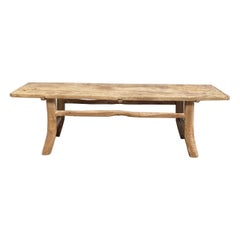 Elm Wood Wide Seat Bench or Coffee Table