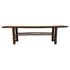 Elm Wood Wide Seat Bench or Coffee Table
