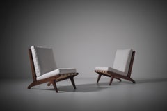 Elm wooden Hunting chairs, 1960s
