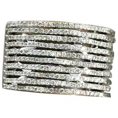 Elma Designs 18 Karat White Gold and Diamond Cocktail Fashion Ring