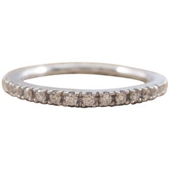 Elma Gil 18 Karat White Gold Diamond Half Band