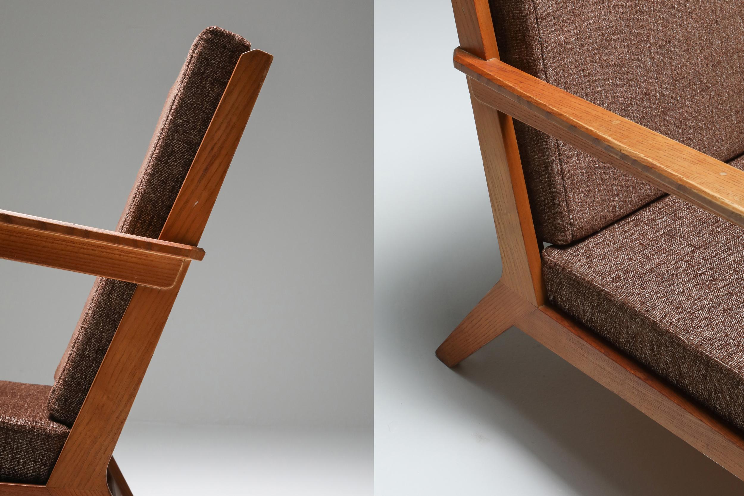 Tissu d'ameublement Fauteuils Easy modernistes d'Elmar Berkovich, Pays-Bas, années 1950 en vente