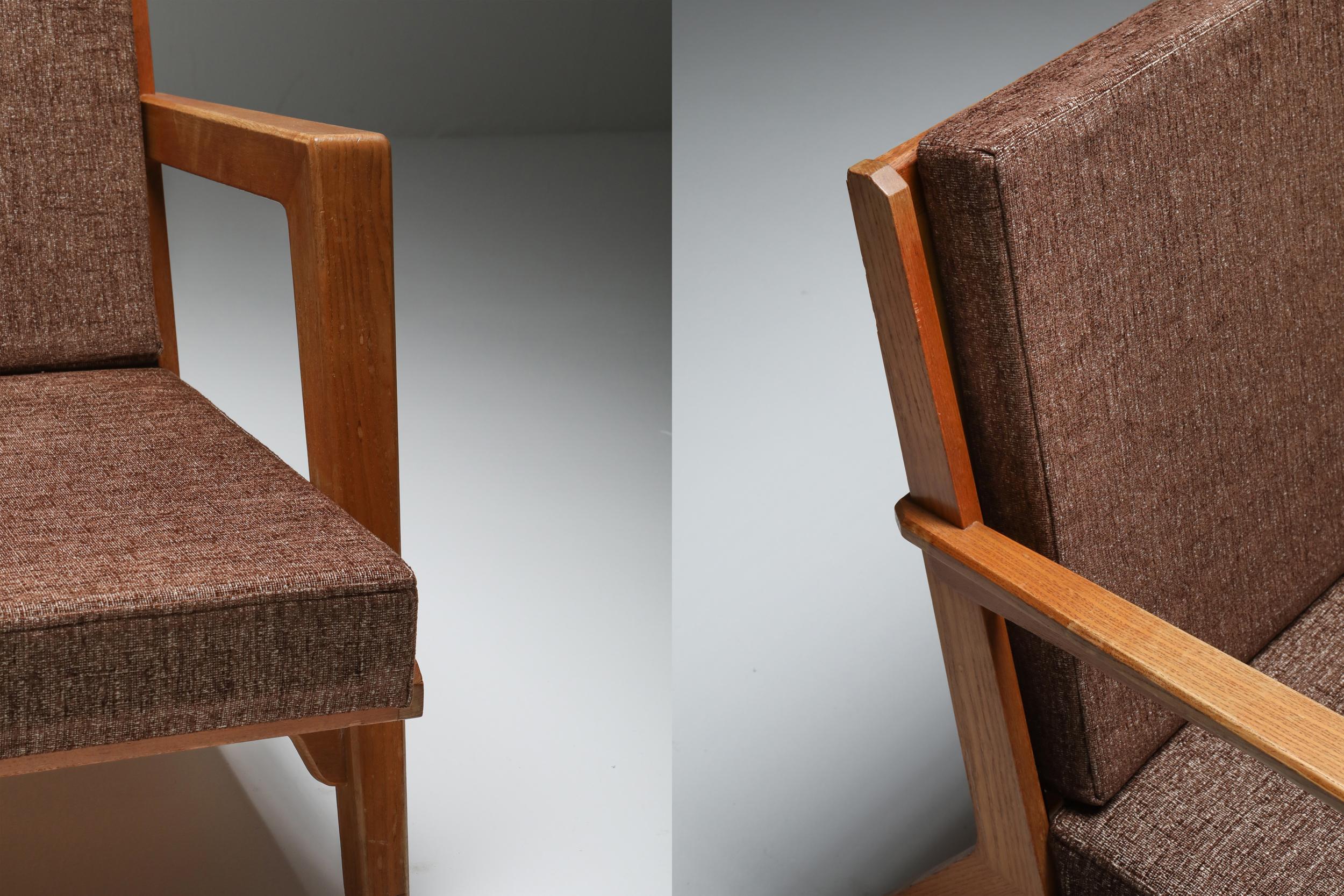Upholstery Modernist Easy chairs by Elmar Berkovich, Netherlands, 1950s For Sale