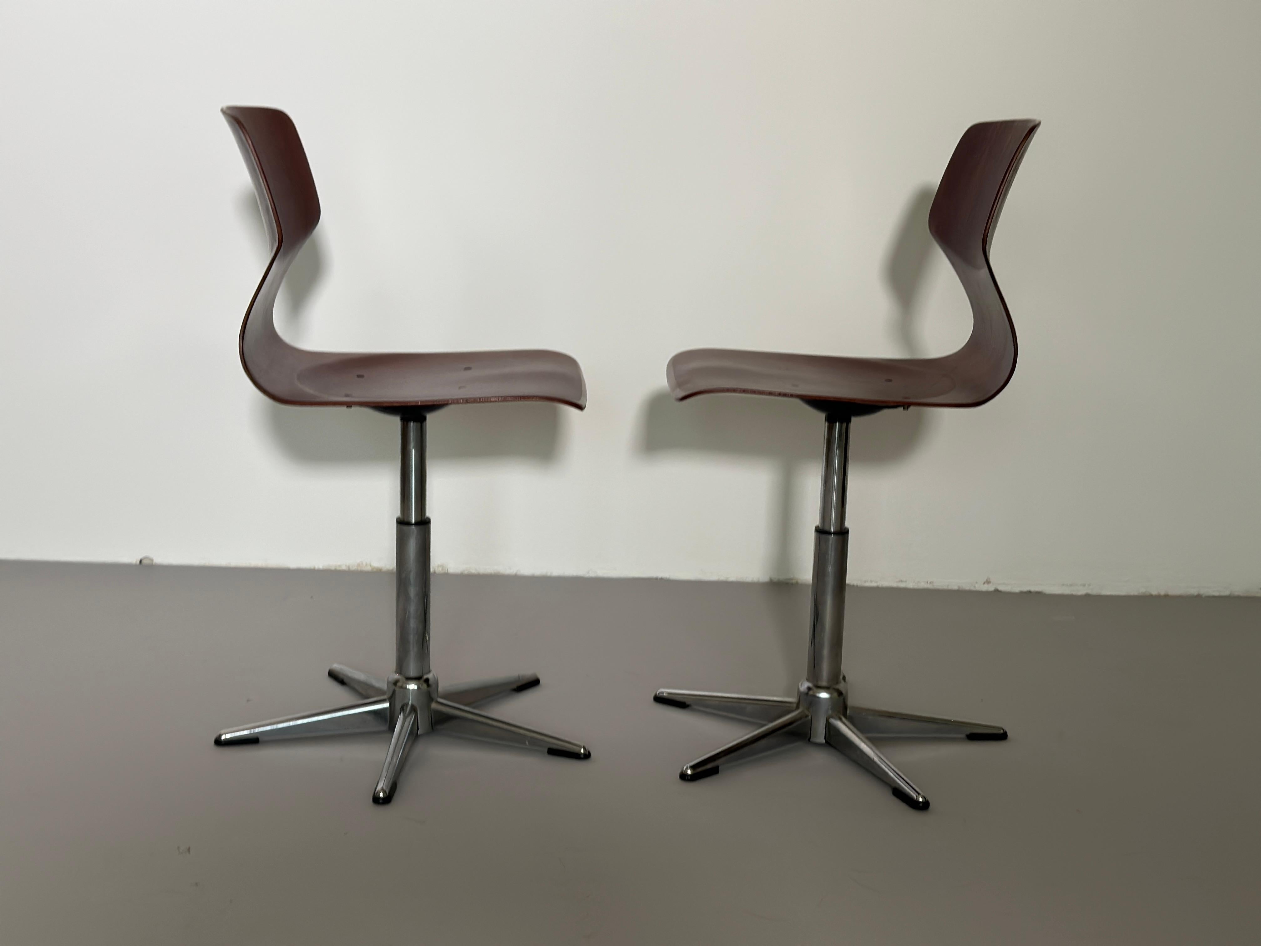 Mid-Century Modern Elmar Flototto desk chairs 1970s For Sale