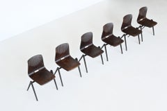 Elmar Flototto S22 stackable dining chairs Pagholz Germany 1970