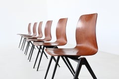 Elmar Flototto S22 Stacking Chairs Pagholz, Germany, 1970
