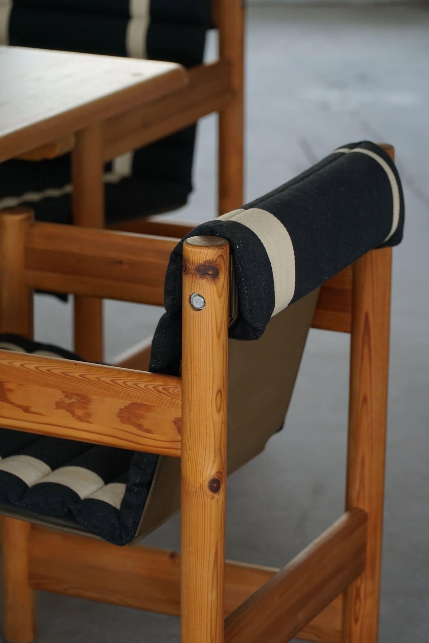 Wool Elmar Moltke Nielsen & Knud Friis, Set of 6 Armchairs, Danish Modern, 1960s For Sale