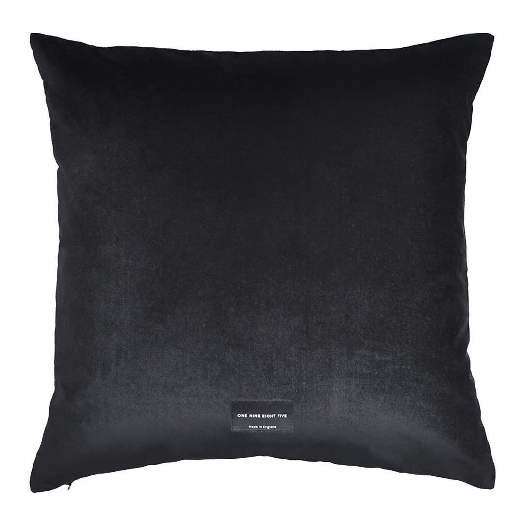 Velvet Elmer Abstract Geometric Linen Cushion For Sale