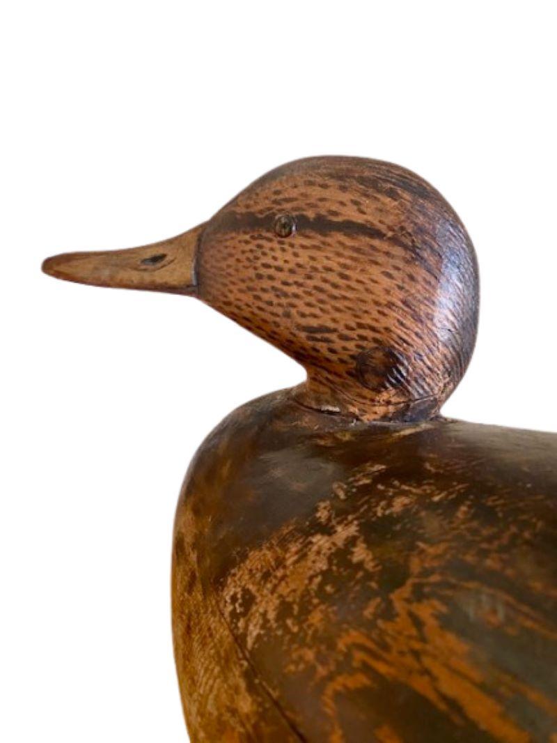 Elmer Crowell Pareja de señuelos de ánade real sobredimensionados, hacia 1920, con marcas ovaladas en venta 4