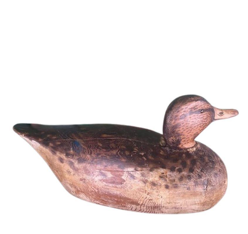 Elmer Crowell Pareja de señuelos de ánade real sobredimensionados, hacia 1920, con marcas ovaladas Arte popular en venta