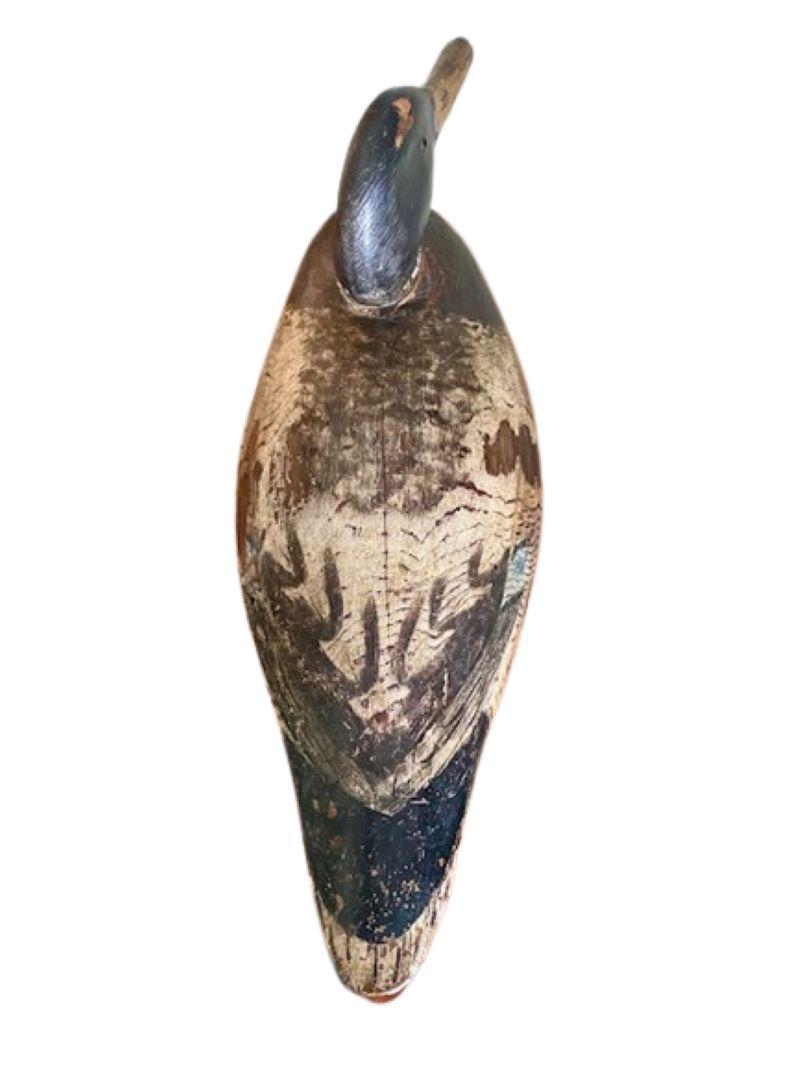 Elmer Crowell Pareja de señuelos de ánade real sobredimensionados, hacia 1920, con marcas ovaladas Madera en venta