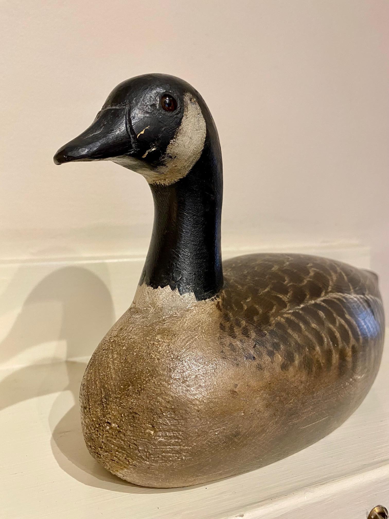 Appelant Elmer Crowell Quarter Sized Canada Goose, vers les années 1930 Bon état - En vente à Nantucket, MA